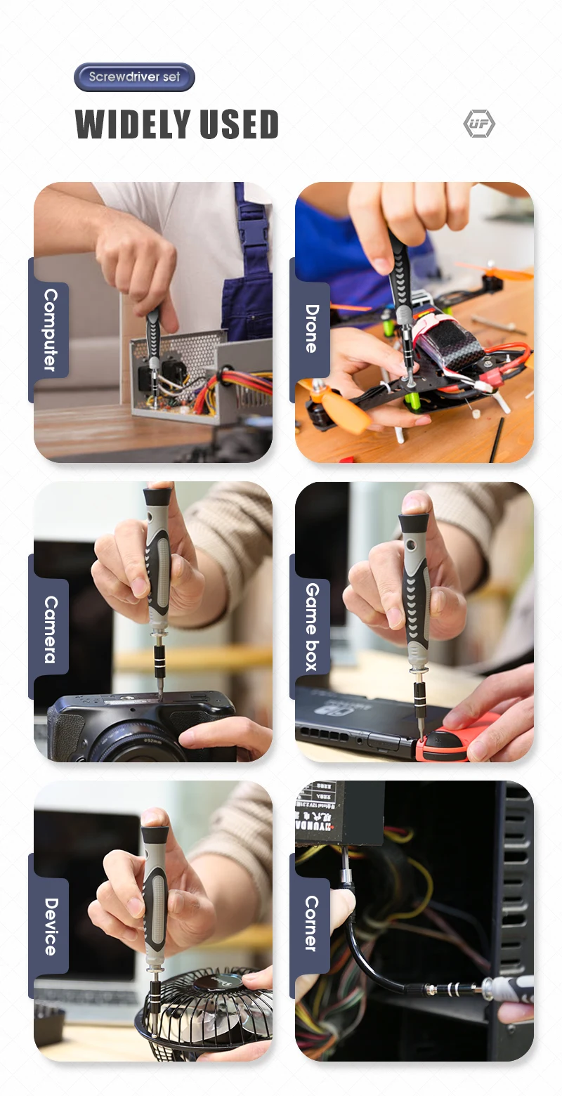 130 in 1 Precision Screwdriver Set Portable Hand Tool Kits Magnetic Bits Mine Small for Xiaomi Mobile Cell Phone PC Watch Repair