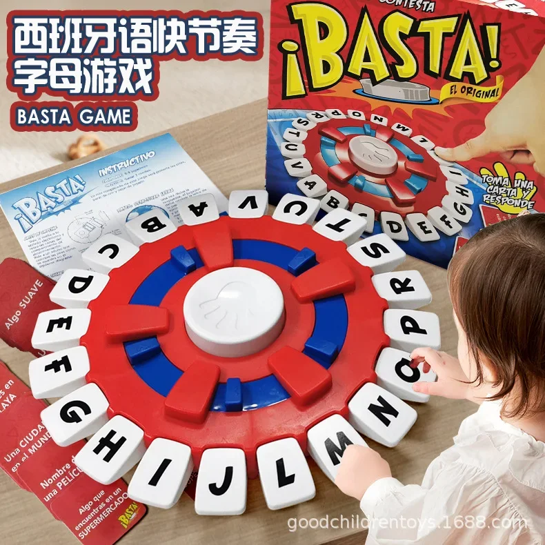 Spanish languageTappleWordGame Fast-Paced Family Board Game The Quick Thinking Letter Pressing Game For Children Puzzle Learning