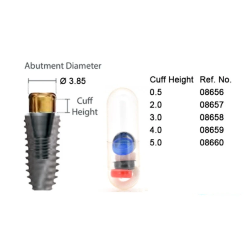 2PCS Dental Implant Retention Caps Removable Insertion Fit for Dentium Ball Abutment Dental Implant Substitute Titanium Alloy