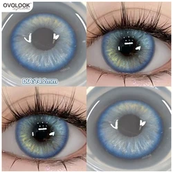 OVOLOOK-2pcs Rainbow Colored Contact Lenses for Eyes Belleza Color Pupils Eye Color Lenses Gradient Makeup Lenses Myopia Lenses