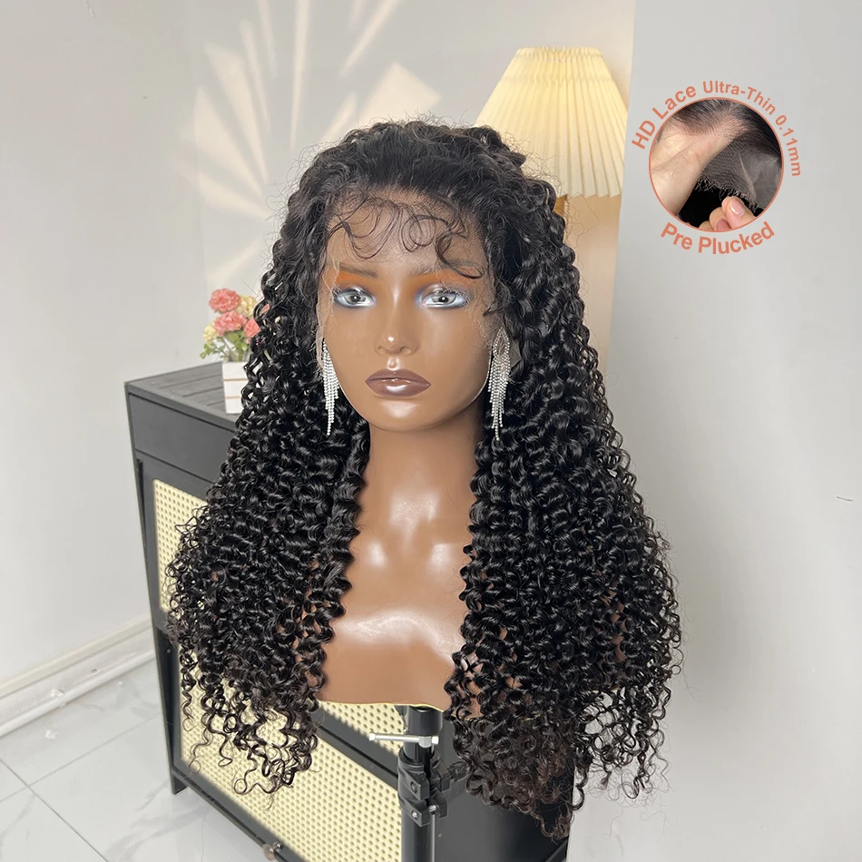 

100% Human Hair Deep Curly 13x6 Lace Front Wigs 26 28 30 Inch Curly 5x5 13x4 HD Lace Frontal Wig Natural Black