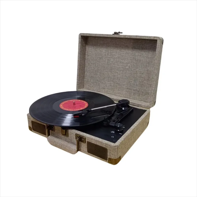 

Nostalgic Record Palyer Vinyl Turntable Gramophone Bluetooth Record Player with Built in Speaker
