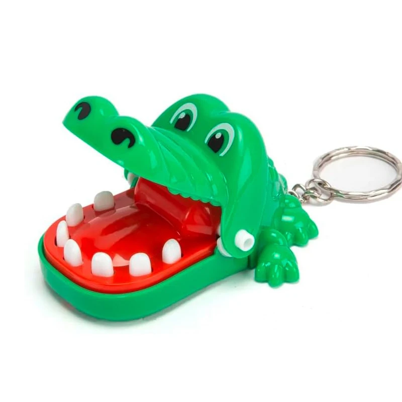 

Novelty Keychain Funny Crocodile Teeth Toys Game for Kids Teens Boys Girls Adults Alligator Biting Finger Dentist Small Gifts