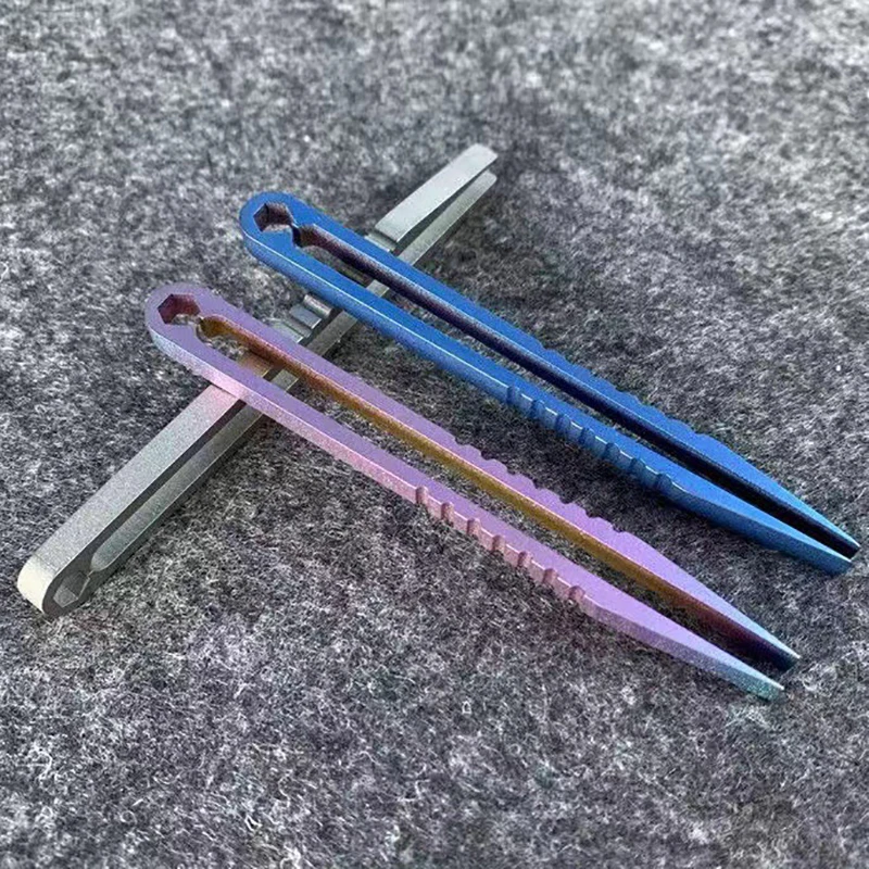 Hot Titanium TC4 Clip Tweezers Pick Up Clamping EDC Multipurpose Gadget Professional Outdoor Tool Camping Supplies