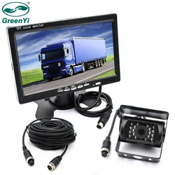 GreenYi Vehicle IR LED Back up Reverse Camera 4-pin Connector + 7
