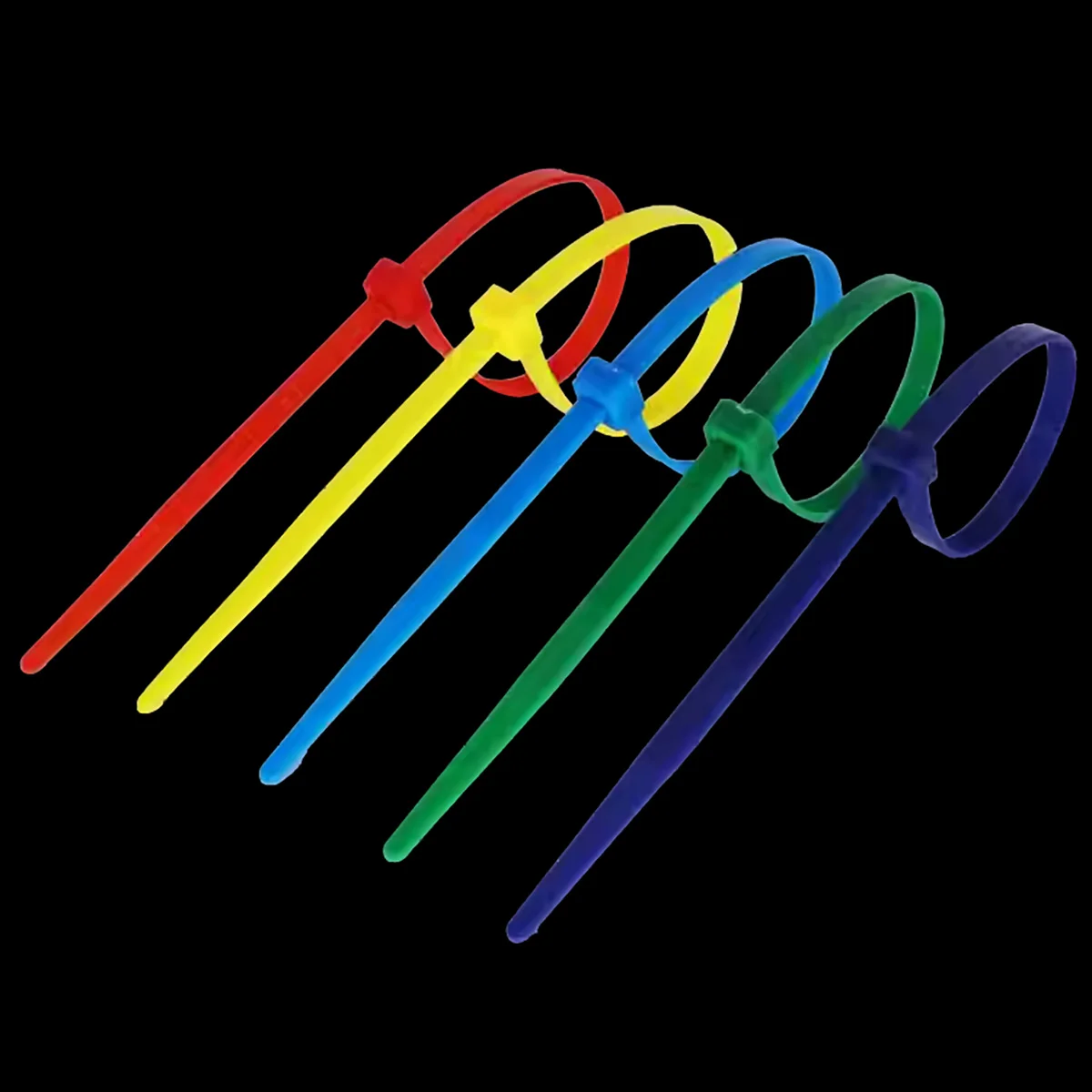 Pack of 100pcs 8x300mm Width 7.6mm Self-Locking Nylon Cable Zip Tie Cord Wire Zip Ties Straps Black Red Yellow Blue Green White