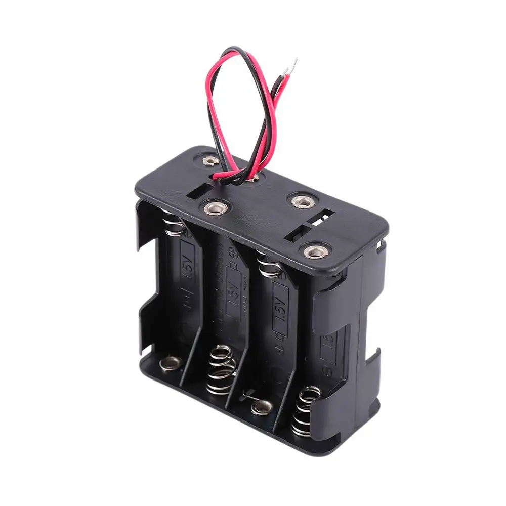 Box 8 AA Batteries Rechargeable Battery Box 12 Volt 12V Battery Clip Slot Battery Case Battery Holder Box Batteries Stack