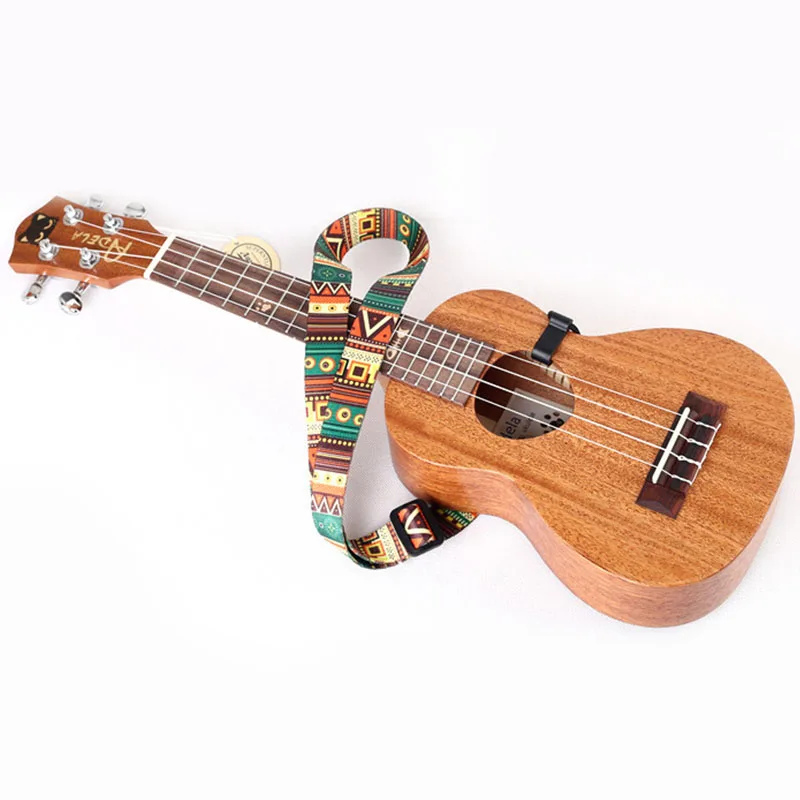 Adjustable Soft Polyester Guitar Ukulele Guitar Acoustic Bass Shoulder Strap Belt Band Hook Strap image 5