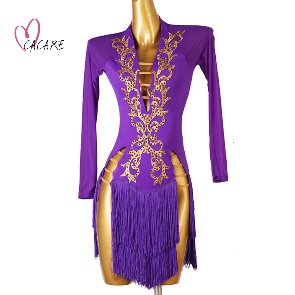 

Sexy Latin Dance Dress Women Female Clothing Dance Wear Competition Samba Costume Latin American Dance Clothes D1403 Customize