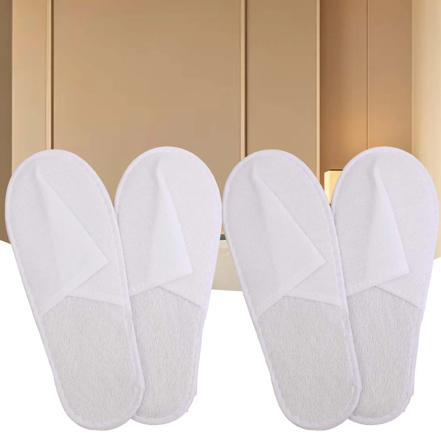 White Disposable Slippers for Home Guests Travel Hotels Thickened Anti Slip Indoor Disposable Slippers for Women Men image 3