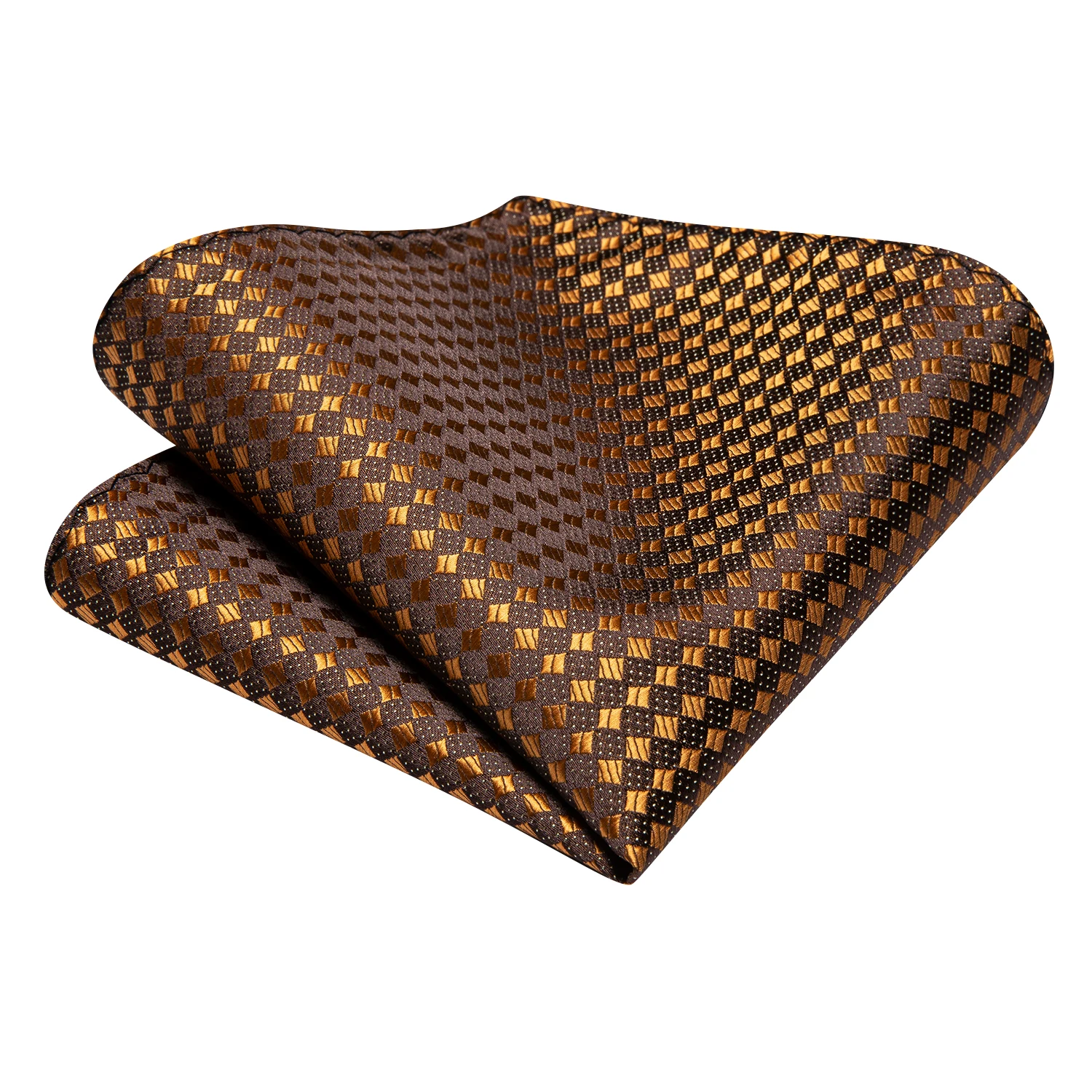 3 шт. мужской галстук в золотую клетку, карманный квадратный комплект запонок, свадебный формальный повседневный офисный вечерние