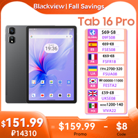 Blackview Tab 16 Pro Tablet PC 11'' FHD+ Display T616 Octa Core 24GB(8+16) RAM 256GB ROM 7700mAh 4G Tablets Android 14