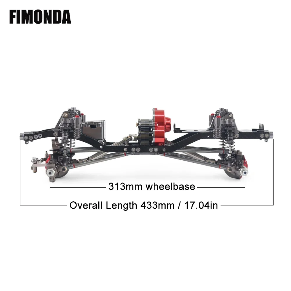 FIMONDA 1/10 RC Crawler Metal Chassis Kit 313mm 12.3