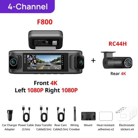 Видеорегистратор 70mai T800E 4K HDR с GPS и голосовым управлением — фото товара