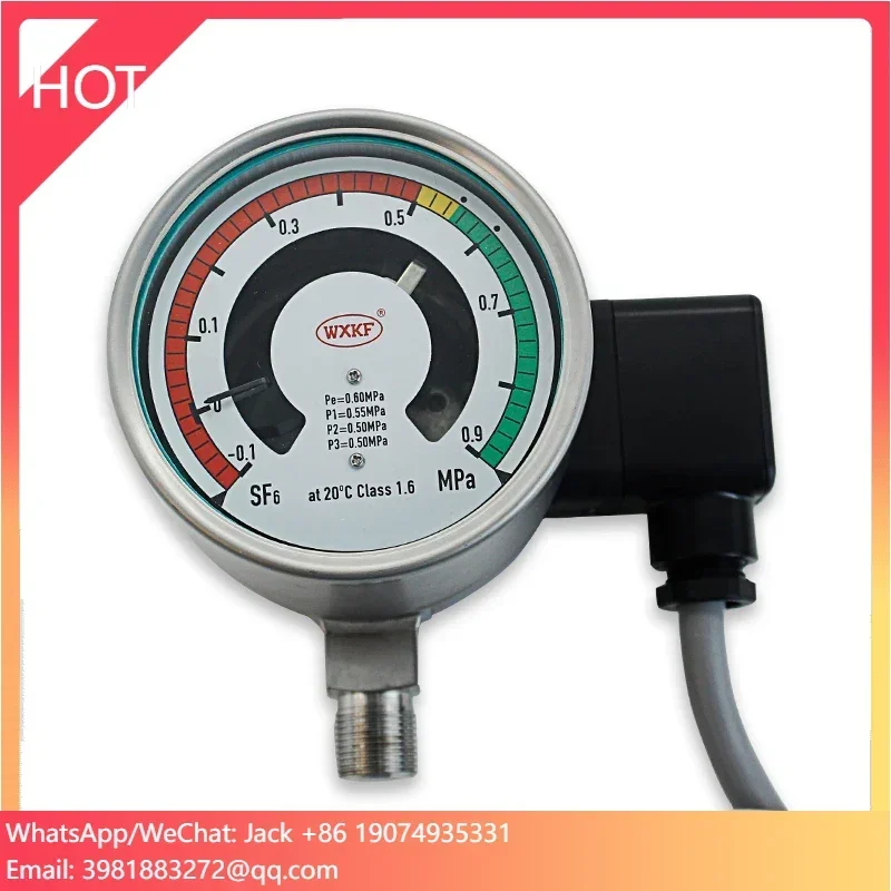 Monitores de densidad de gas SF6 de 100 mm con contactos de alarma Combinación de función de conmutación