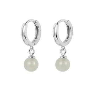 Ventfille 925 Stamp Silver Color hetian Jade earrings for women girlsギフトグリーン 10ベストセールスヘティアンジェイドイヤリング-3