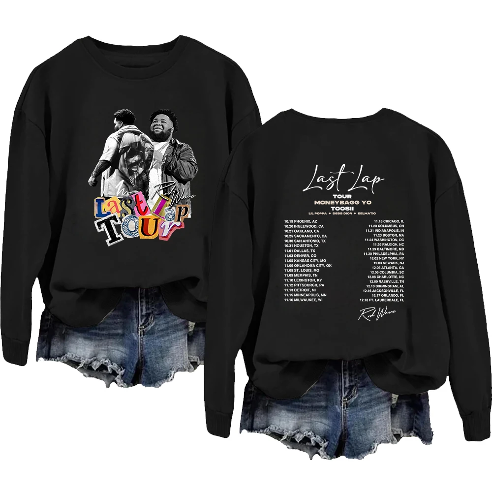 Rod Wave Last Lap Tour 2024 เสื้อกันหนาวผู้ชาย/ผู้หญิงแฟนของขวัญ Vintage Hoodies แฟชั่นเสื้อลําลอง