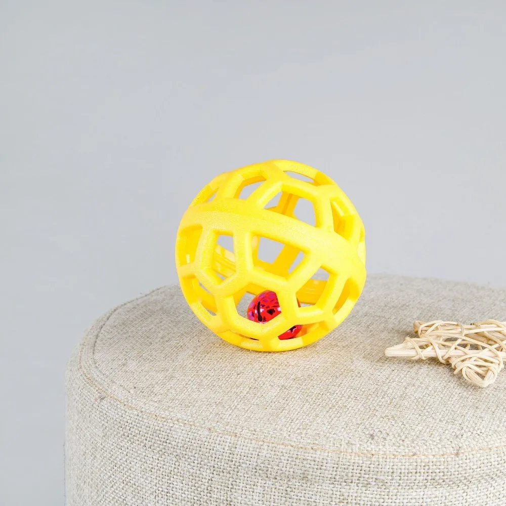 Hundehohles Ballspielzeug, Gummi-Kauspielzeug für Hunde, Reinigung der Zähne, Backenzahn, bissfestes Spielzeug mit Glocke, Welpen-Trainingsspiel – Detail 12