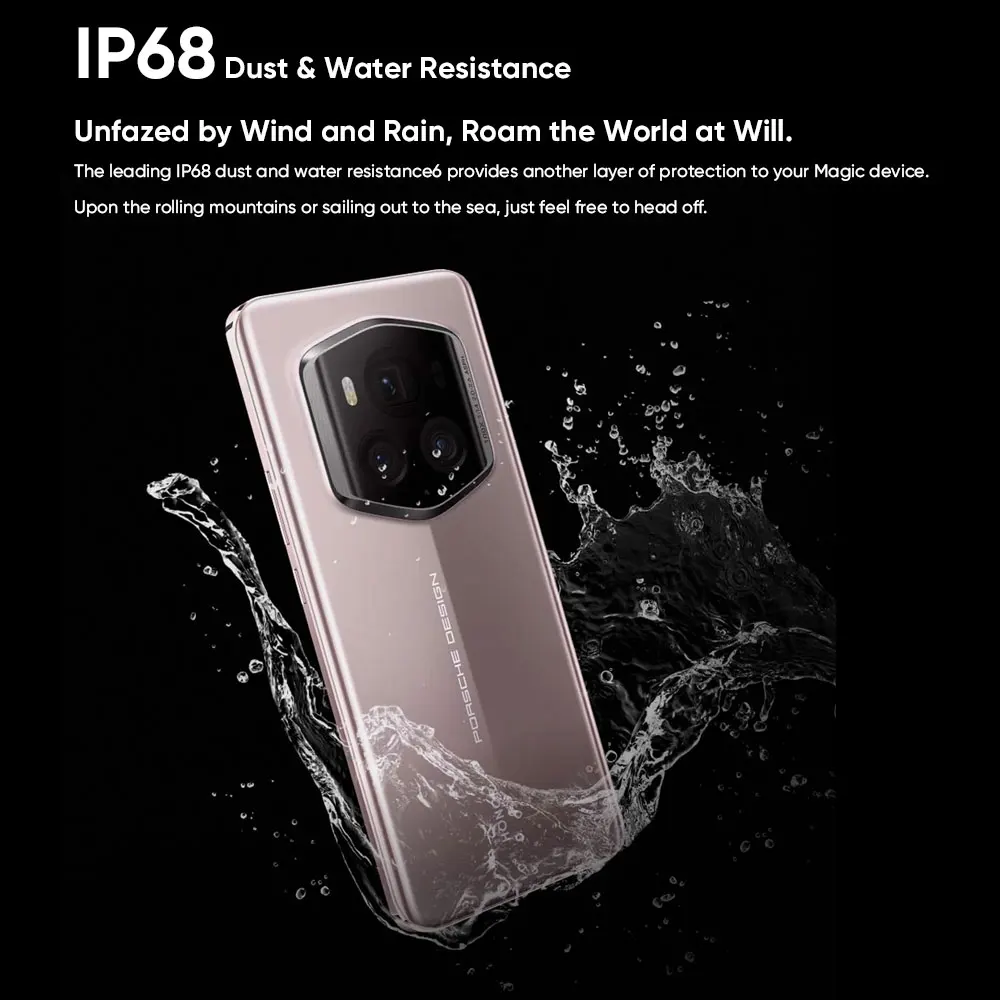 Global Version HONOR Magic6 RSR PORSCHE DESIGN 5G Smartphone 6.8'' 120Hz LTPO OLED Display Supports Max 66W Wireless SuperCharge image 6