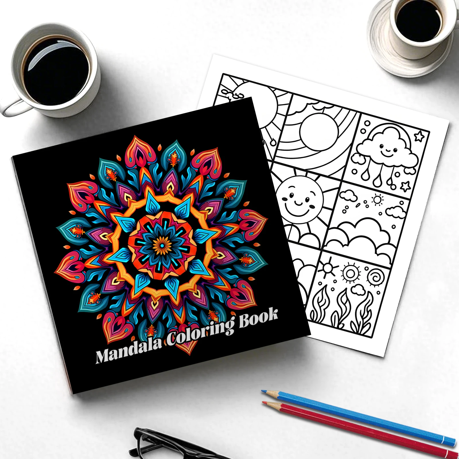 MANDALA Patterns Coloring Book for Adults Cute DIY Painting Drawing Book Perfect Gift for Party and Birthday ﻿