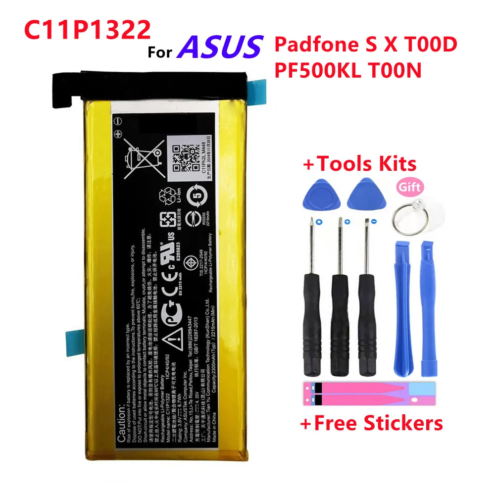 

100% Original High quality C11P1322 2300mAh New Battery For ASUS Padfone S X T00D PF500KL T00N Phone Batteries+Tools