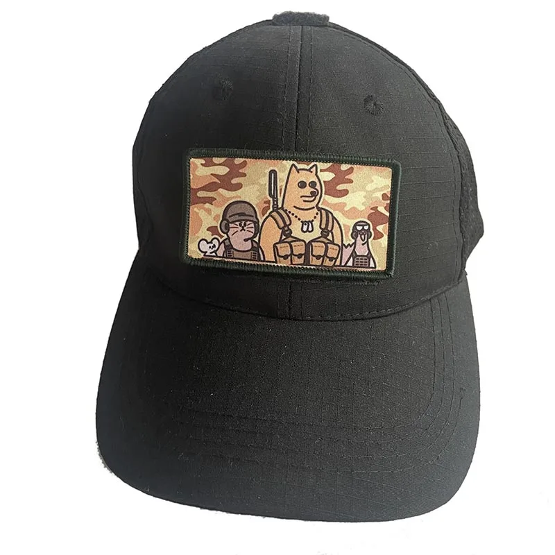 Lustiger Hase mit Stift, Kletternde Katze auf Kleidung Applikation, Cartoon Anime Maus, Katze, Hund, Huhn Squad Moral Abzeichen Taktische Aufnäher – Detail 9