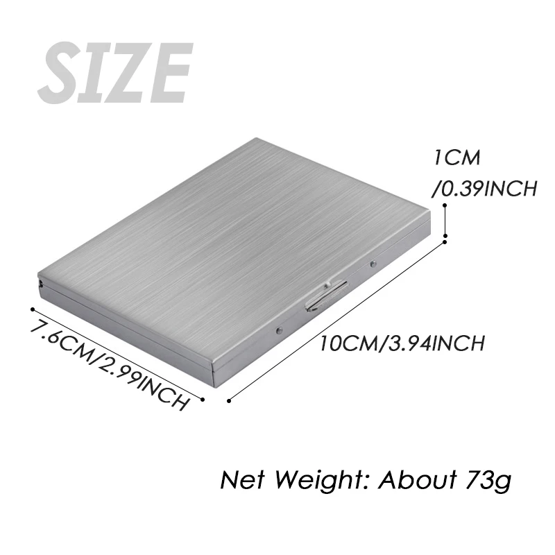 Stainless Steel Cigarette Case for 11 Man Cigarettes or 13 Thin Smoke Cigarettes Flick Box Holder Smoking Tools Gifts Waterproof