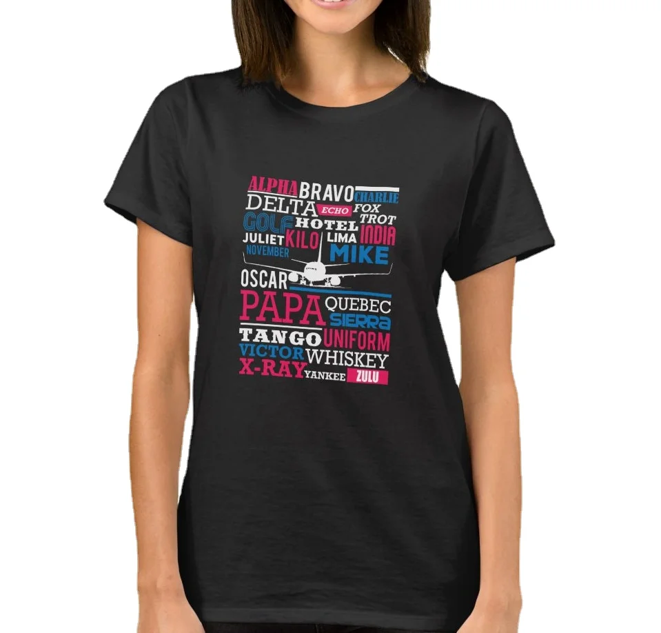 

Pilot Aviation Flying Alphabet Airplane Women's T-Shirt