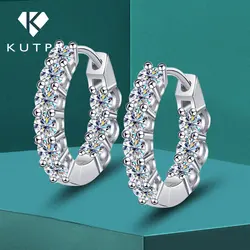 1.8CT D Color Moissanite Diamond Hoop Earrings S925 Sterling Silve Plated 18k Gold Huggie Earring for Women Fine Jewelry Gifts