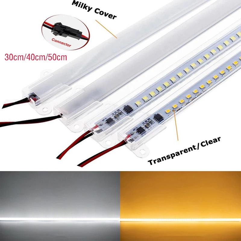 AC220V LED Bar Light High Brightness 2835 LED Clip 30cm 40cm 72LEDs Rigid Strip Saving LED Tubes