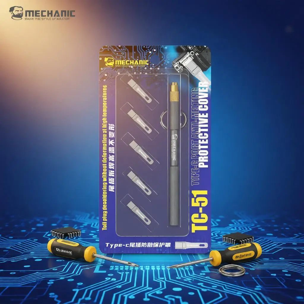 

MECHANIC TC-51 Type C Port Anti Melting Protective Cover Heat Resistant for iPhone Samsung Phone Charging Port Repair Soldering