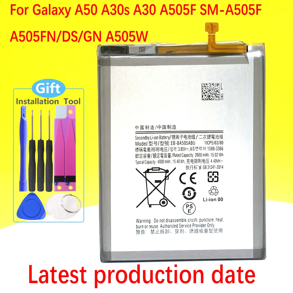 

Новый аккумулятор для Galaxy A50 A30s A30 A505F EB-BA505ABU A505FN/DS/GN A505W SM-A505F