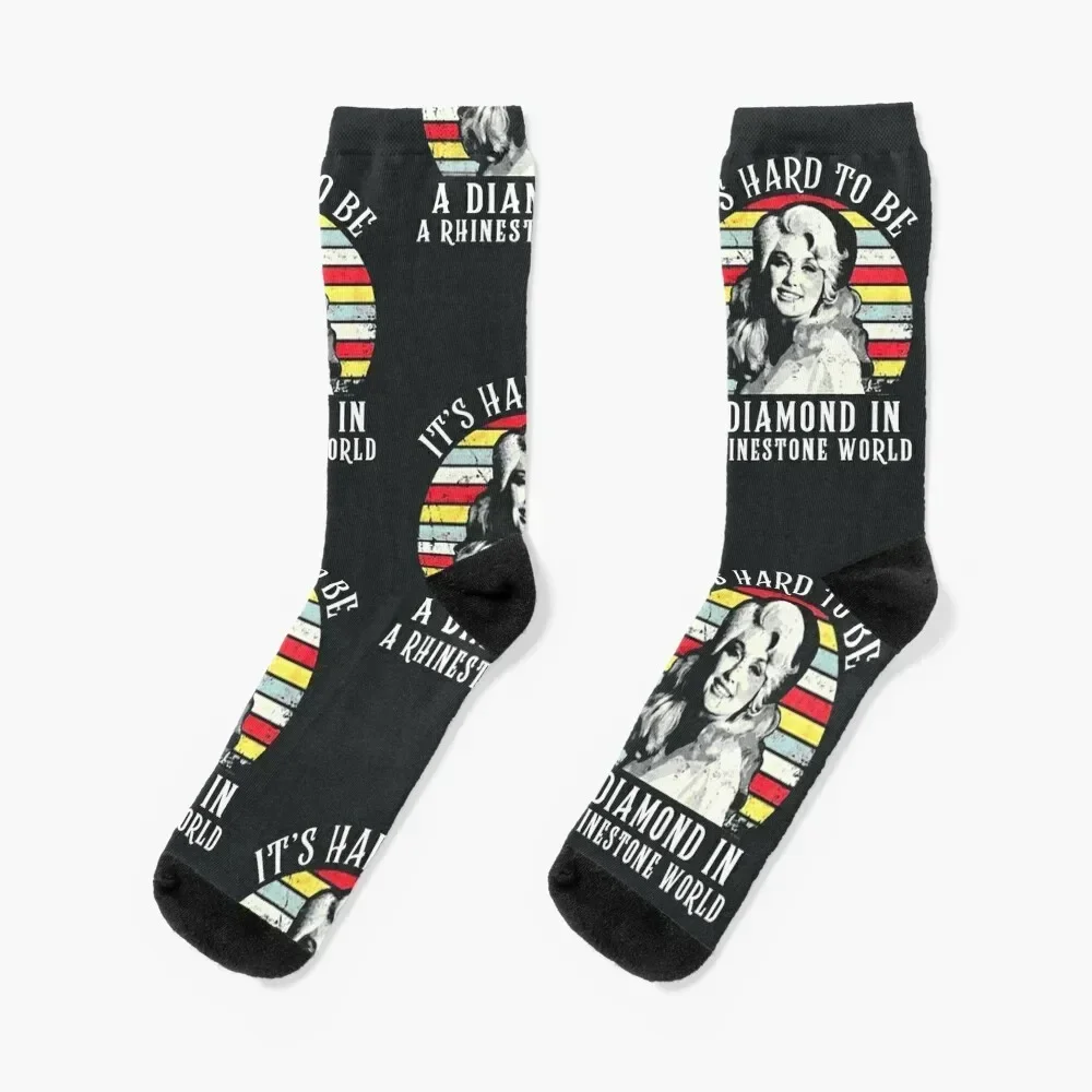 

Dolly Parton, It's Hard To Be A Diamond In A Socks hiphop men cotton high quality Male Socks Women's