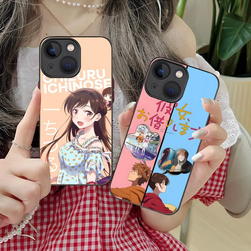 

Anime Rent Girlfriend Phone Case for iPhone 16 15 14 13 12 11 X XR XS 8 7 Pro Max Plus Mini Colour Printing Silicone Luxury