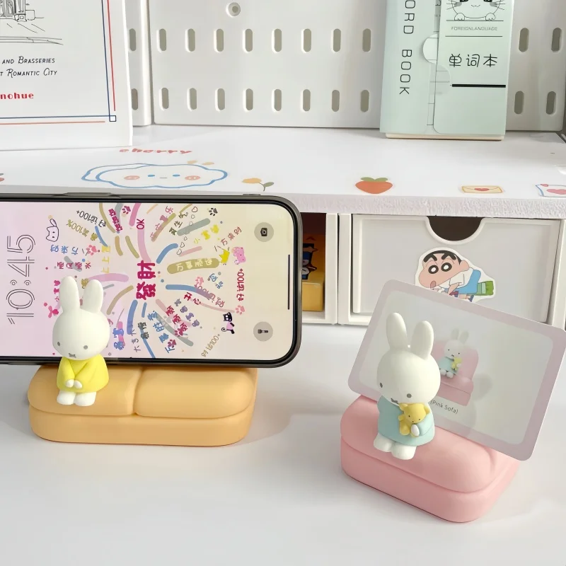 

Genuine Miffy Bunny 2nd Generation Sofa Phone Holder Series Blind Box Collectible Figurine Kawaii Trendy Toy Kids Birthday Gift