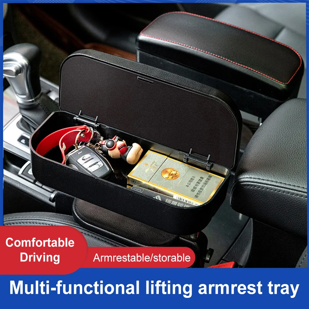 Car Armrest Box Car Storage Box Armrest Support Lifting Type Universal Seat Seam Car Supplies Enhanced Driving Comfort