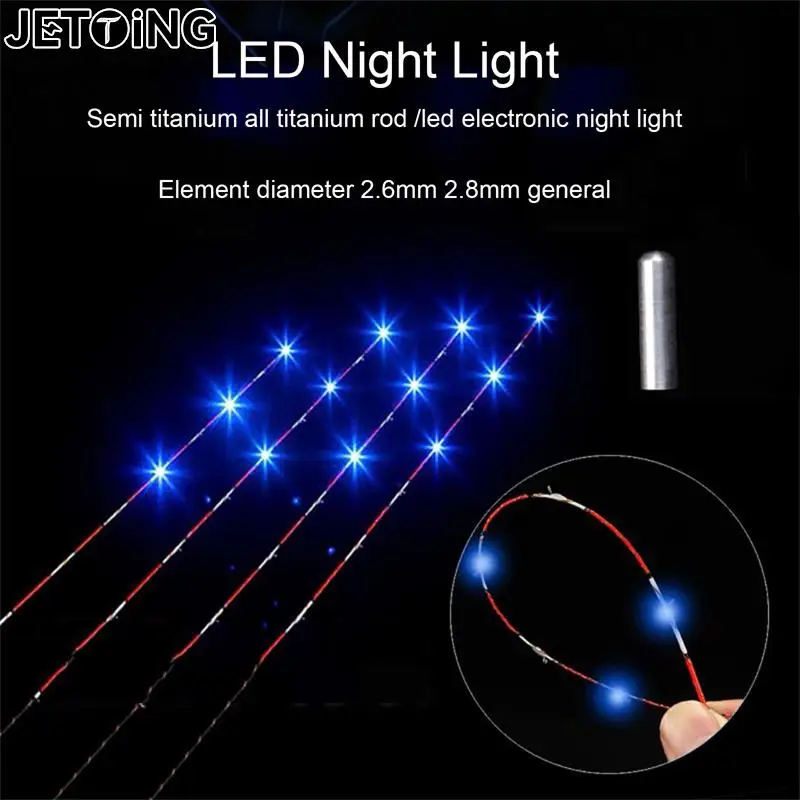 55cm meia/completa liga de titânio jangada ponta reparação reequipamento substituição noite pesca flexível vara ponta pesca equipamento pólo acessórios