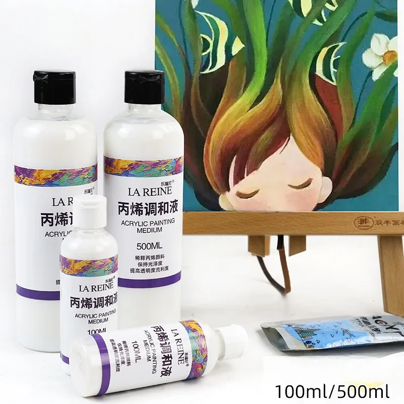 100/500ml Acrylic Blending Liquid Art Painting Supplies Medium Thinner To Improve The Transparency  Fluidity Acrylic Pigments