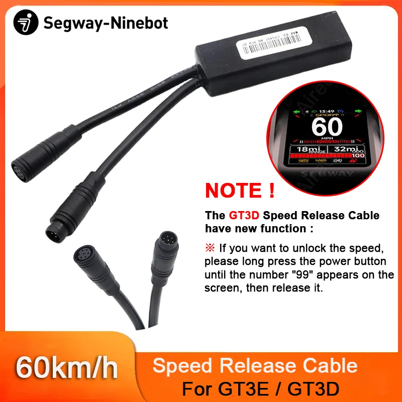 

60KM/H Unlocking Speed Cables for Ninebot By Segway GT3E/GT3D Electric Scooter Customized Limit Speed Release Line Parts
