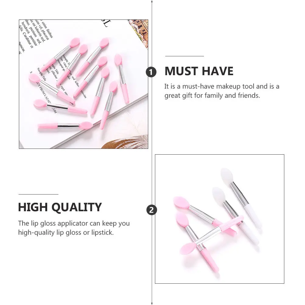 20Pcs Silicone Lip Brush Soft Smooth Lipstick Applicator Makeup Tool Professional Beauty Salon Use Lip Brush Lipstick Applicator - view 3