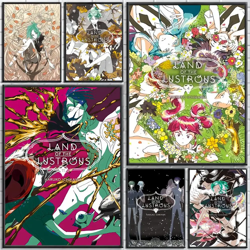 A-Anime fantasy L-Land of the Lustrous Painting Calligraphy Canvas Poster Wall Art for Bedroom Living Room Home Decor Gift