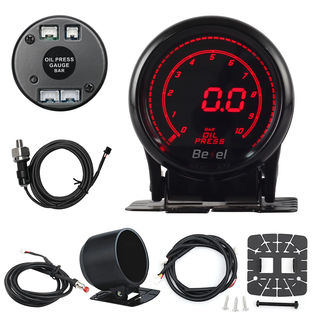HA Zubehör 2 Zoll 52mm Digitales Auto-Messgerät 10-Farben Öldruck Turbo Boost EGT Abgastemperatur Drehzahlmesser Wasser- und Öltemperatur – Detail 15