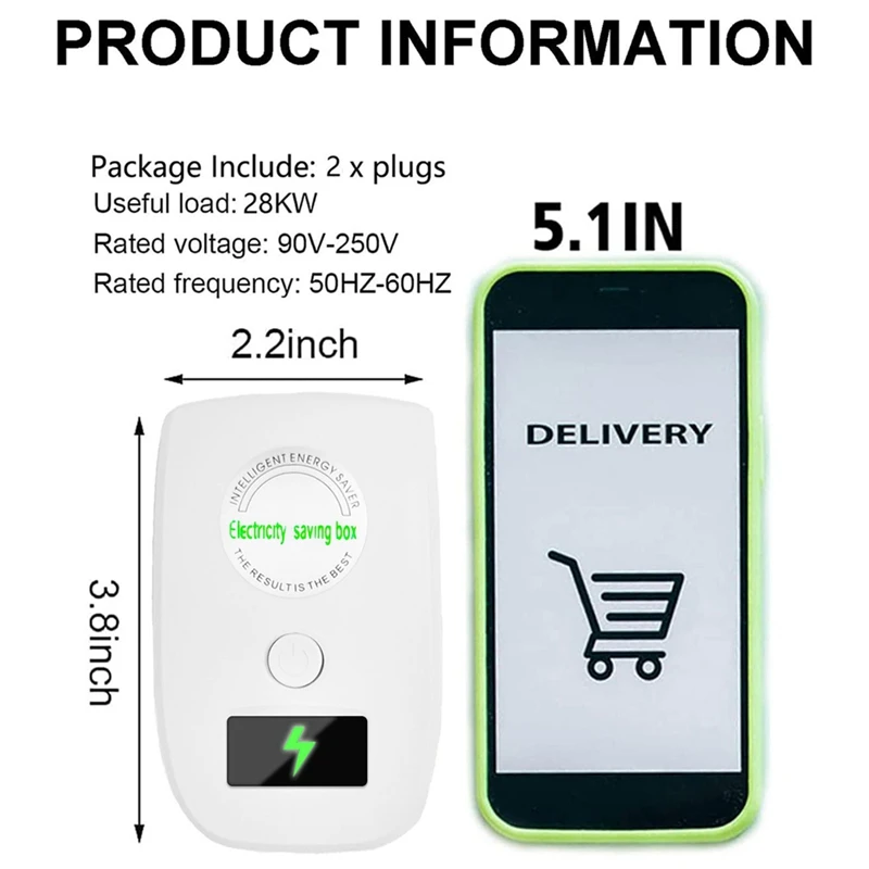 Energiesparende Haushaltsgeräte. Power Saver Smart Appliance Saver Energiespargerät TV-Waschmaschine Langlebiger US-Stecker