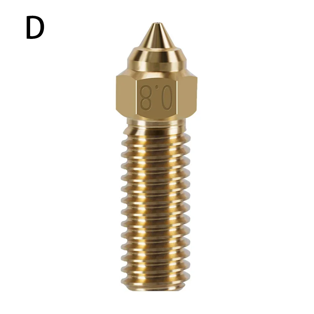 Per Creality, per 3, per K1, per K1 Max Ugello 0,4/0,6/0,8 mm Ugelli in ottone Ugello Ugelli per stampante in rame placcato in ottone