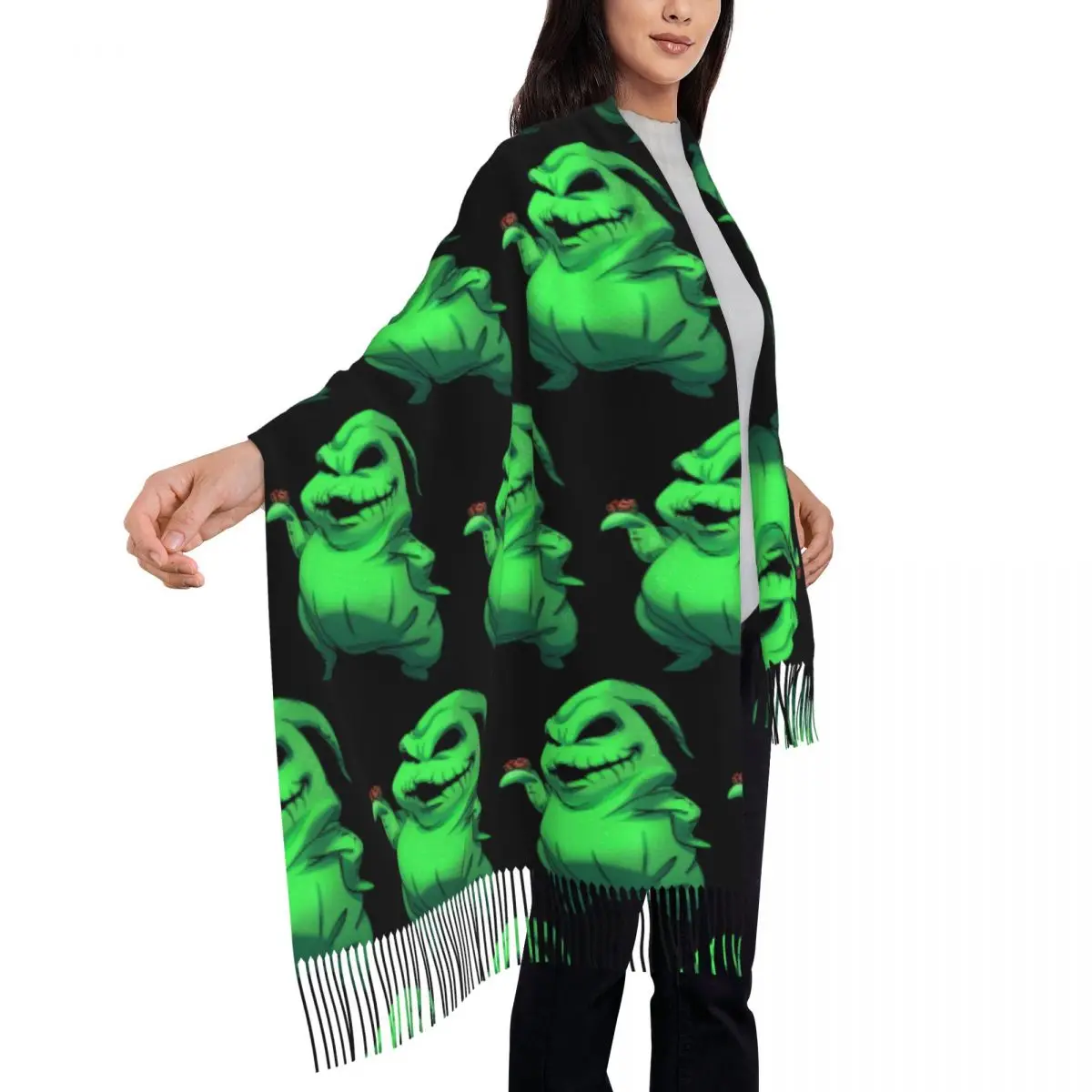 Oogie Boogie スカーフ タッセル スカーフ レディース ソフト ウォーム ショールとラップ 大きな秋冬ショール ラップ
