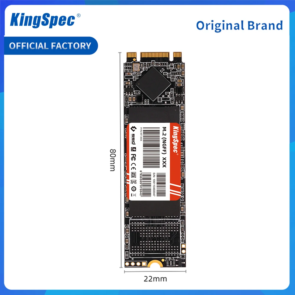 KingSpec M.2 SSD NGFF 128GB 256GB 512gb 1TB 2TB M2 SATA SSD 2280 SATA3 6Gb Internal Solid State Drive Hard Disk for Laptop