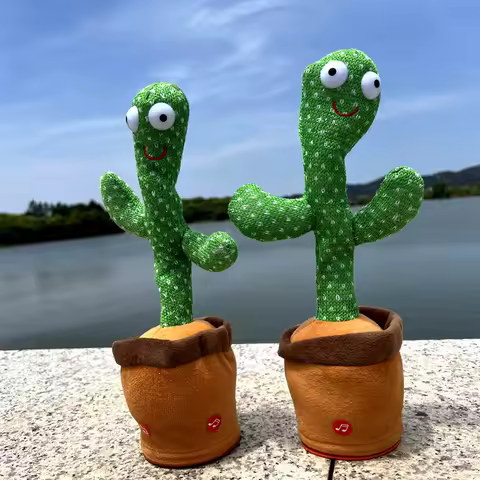 Interactive Dancing Cactus Funny Rechargeable Electric Cactus Sing And Repeat Imitation Learning To Talk Dancing Cactus Gifts