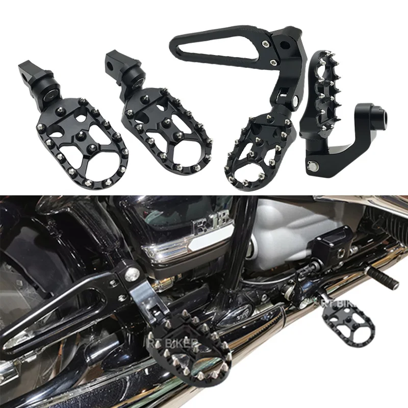 

Rotatable Front&Rear Foot Rests Foot Pegs Pedal Passenger Footpegs Mounting Kit For BMW R18 R 18 2020 2021 2022 Motorcycle