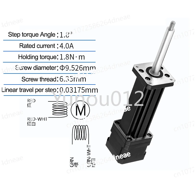 42/57 Servo Electric Cylinder Fixed Shaft Screw Stepping Motor Large Stroke Linear Telescopic Electric Push Rod Cylinder