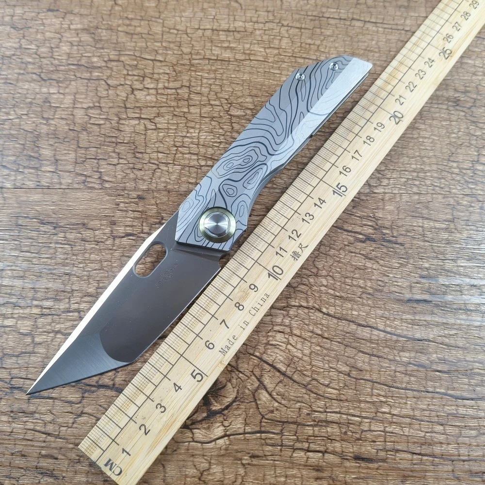 

Складной карманный нож Twosun TS300 M390 Tanto Blade с титановой рукоятью и клипсой для ношения на поясе, для активного отдыха